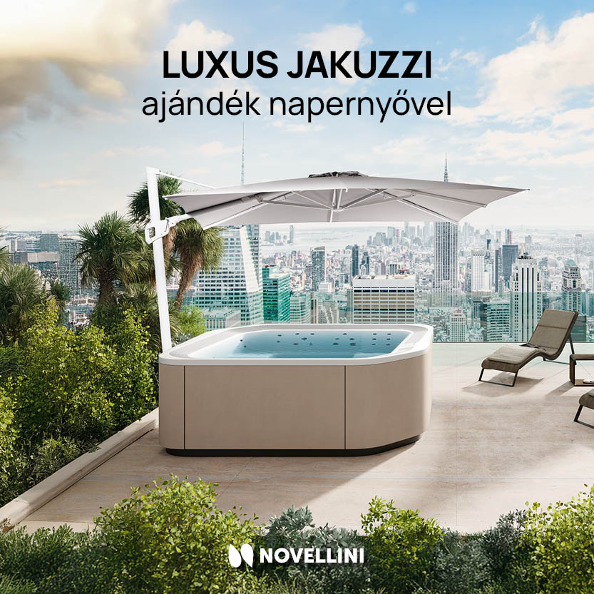 Novellini jakuzzi és Marbella napernyő