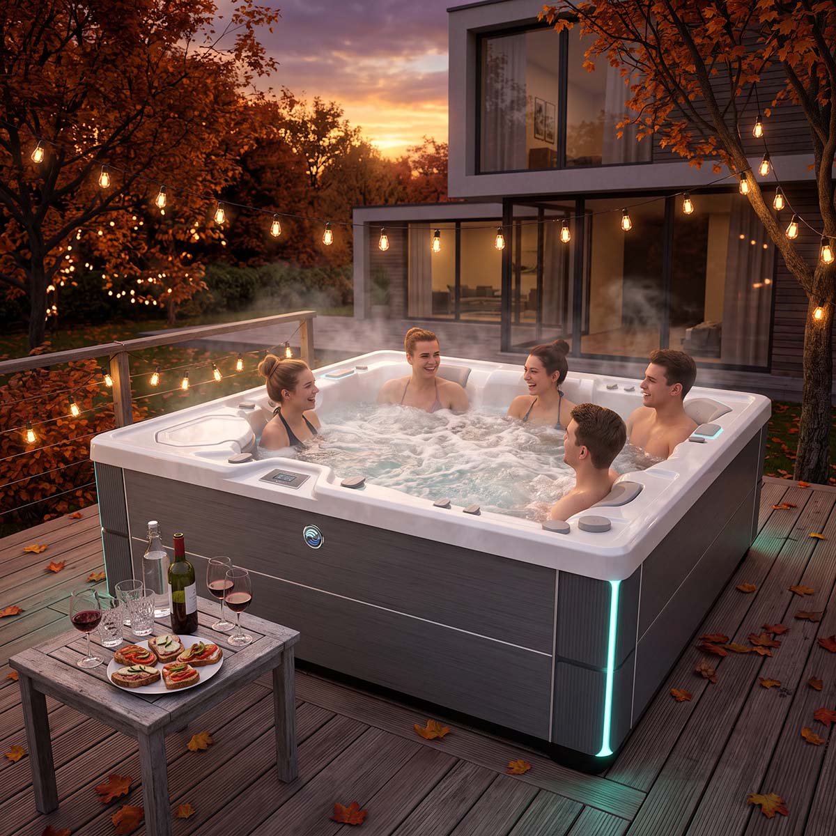 Spatrend Jakuzzi fesztivál HotSpring-el az őszi kertben